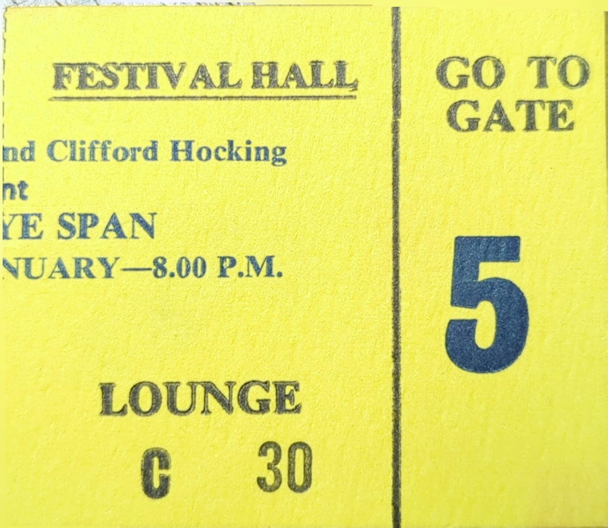 Steel Eye Span - 1982 Original Vintage Concert Ticket Seat #C30