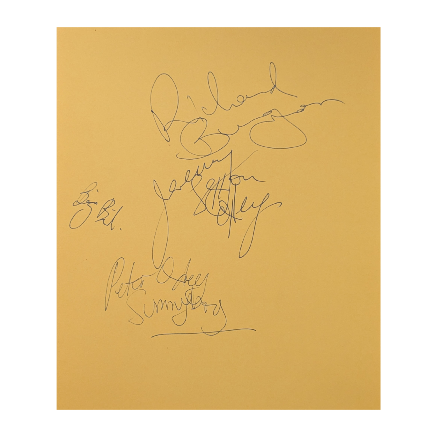 Sunnyboys - Set Of Autographs On Orange Paper