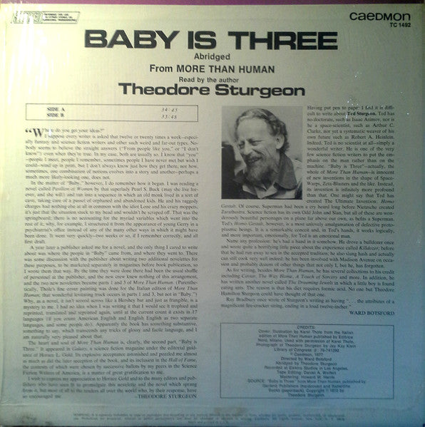 Theodore Sturgeon - Baby Is Three (From More Than Human) Vinyl LP (Used)