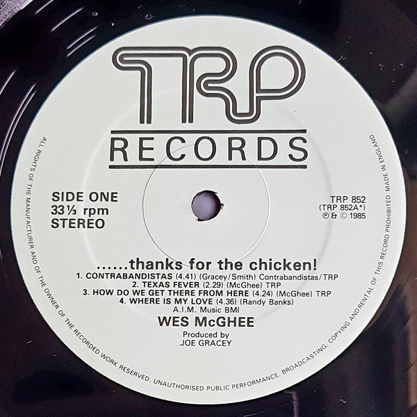 Wes McGhee - ...Thanks For The Chicken! Vinyl 2LP (Used)