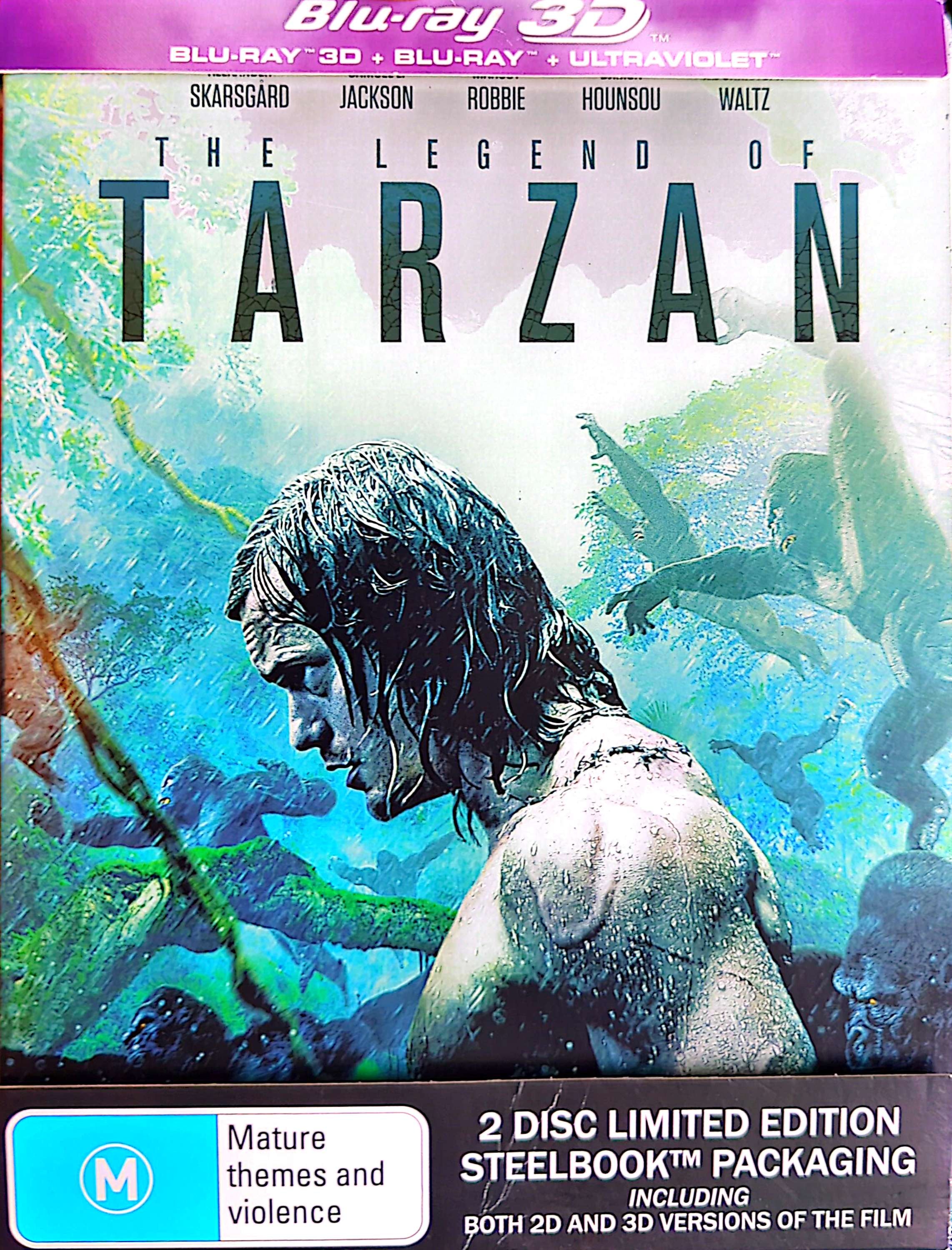 Legend Of Tarzan Steelbook Blu-Ray DVD 2 Disc Ltd Ed (2D & 3D)