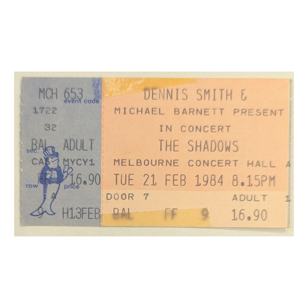 Shadows - The Silver Tour 1984 Original Vintage Concert Ticket