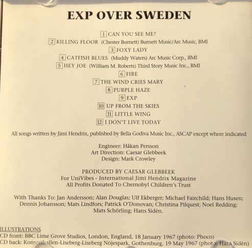 Jimi Hendrix Experience - Exp Over Sweden CD & Magazine