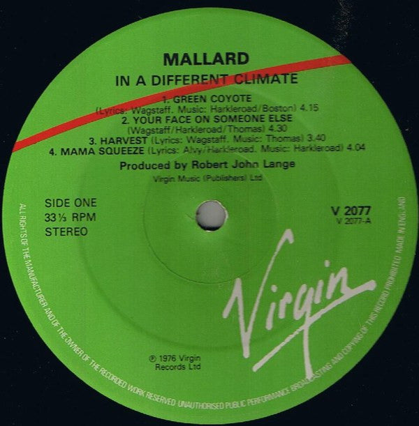 Mallard - In A Different Climate Vinyl LP (Used)