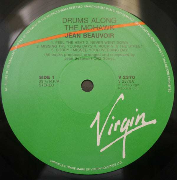Jean Beauvoir - Drums Along The Mohawk Vinyl LP (Used)