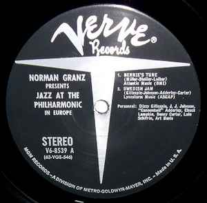 Various Artists - Jazz At The Philharmonic In Europe Vinyl LP (Used)