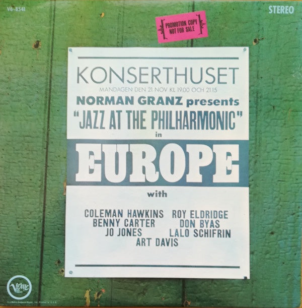 Jazz At The Philharmonic - Norman Granz Presents "Jazz At The Philharmonic" In Europe Vinyl LP (Used)