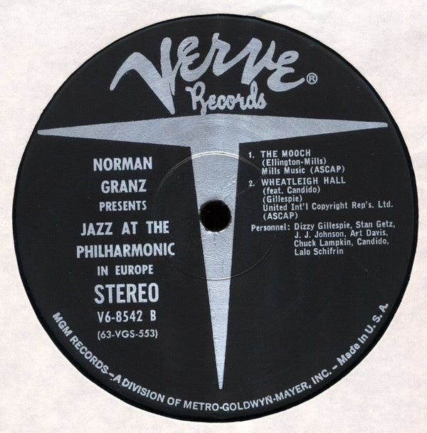 Various Artists - Norman Granz Presents "Jazz At The Philharmonic" In Europe Vinyl LP (Used)