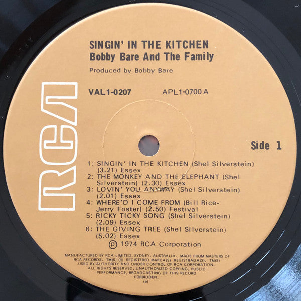 Bobby Bare & Family - Singin' In The Kitchen Reissue Vinyl LP (Used)