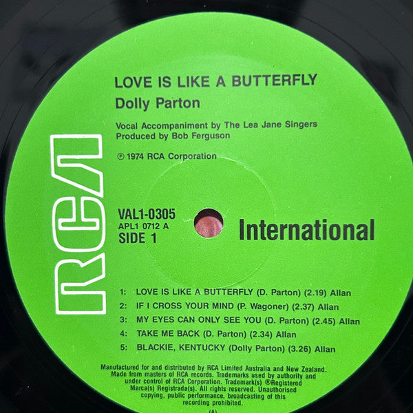 Dolly Parton - Love Is Like A Butterfly Vinyl LP (Used)