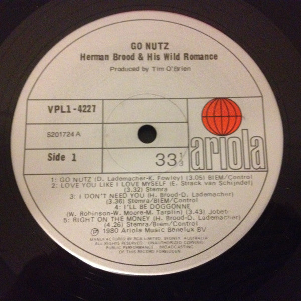 Herman Brood & His Wild Romance - Go Nutz Vinyl LP (Used)