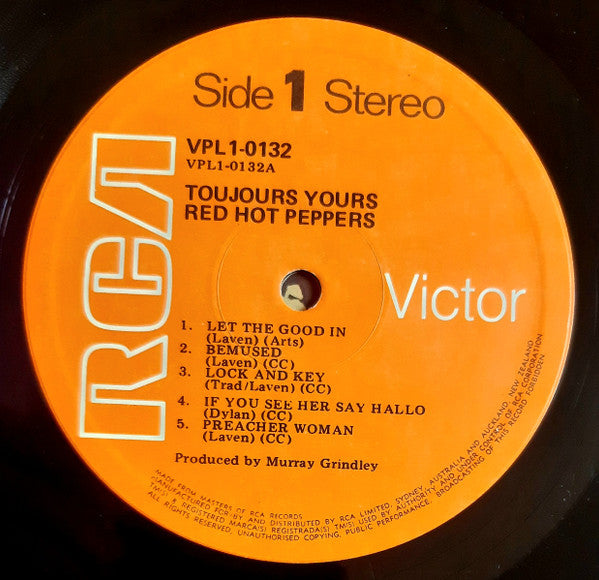 Red Hot Peppers - Toujours Yours Vinyl LP (Used)