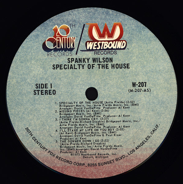Spanky Wilson - Specialty Of The House Vinyl LP (Used)