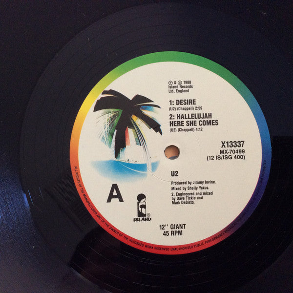 U2 - Desire 12" Vinyl Single (Used)