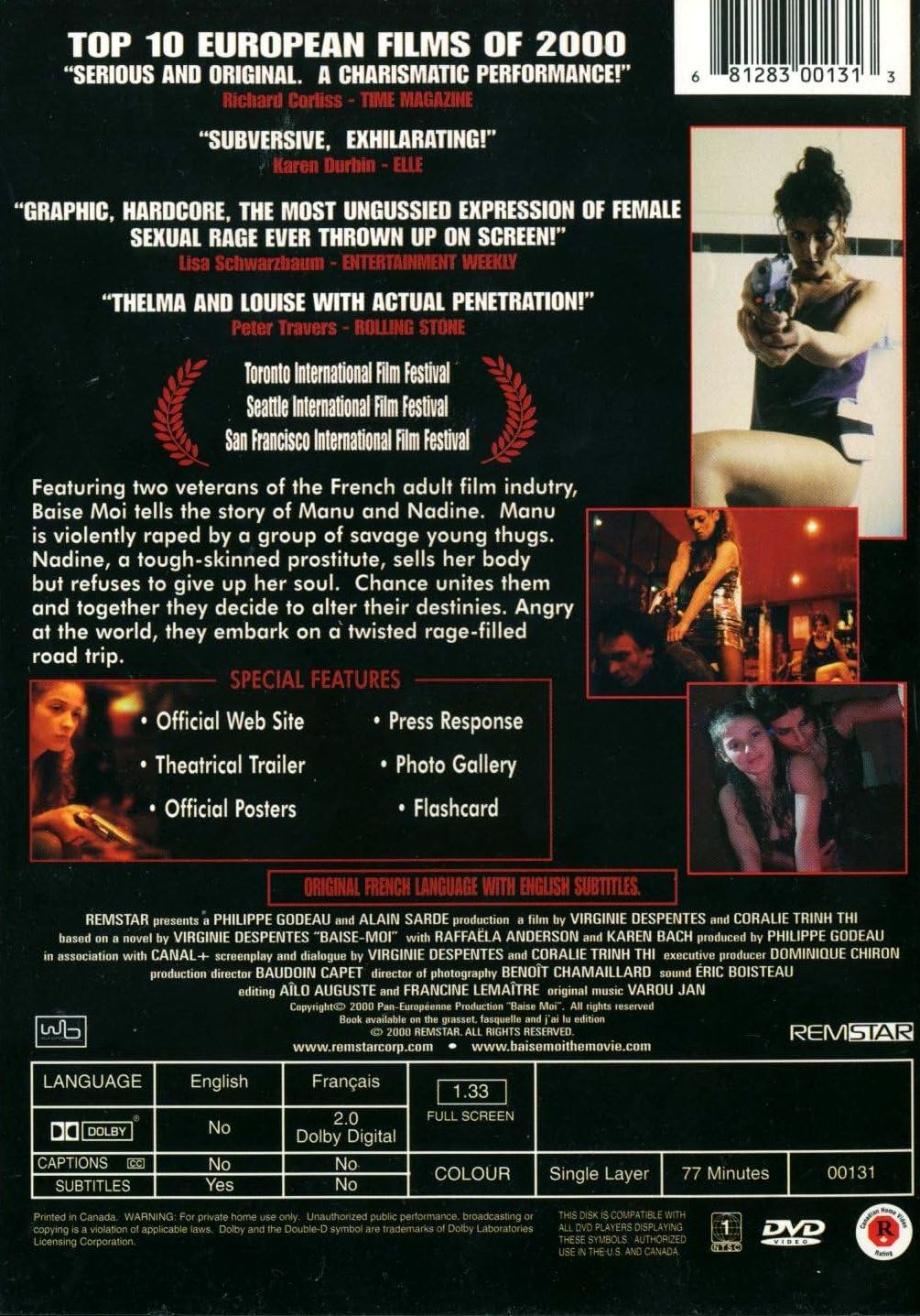 Raffela Anderson - Baise Moi DVD (X Rated) (2000) (Used)