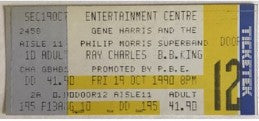 B.B. King & Ray Charles With The Philip Morris Superband - World Tour 1990 Original Concert Tour Program (Autographed) With Concert Ticket