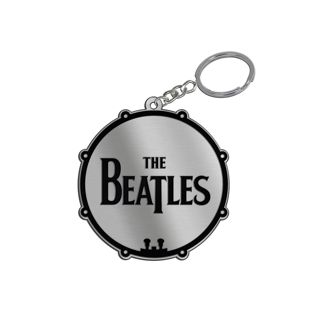 Beatles - Drum Monochrome PVC Keyring