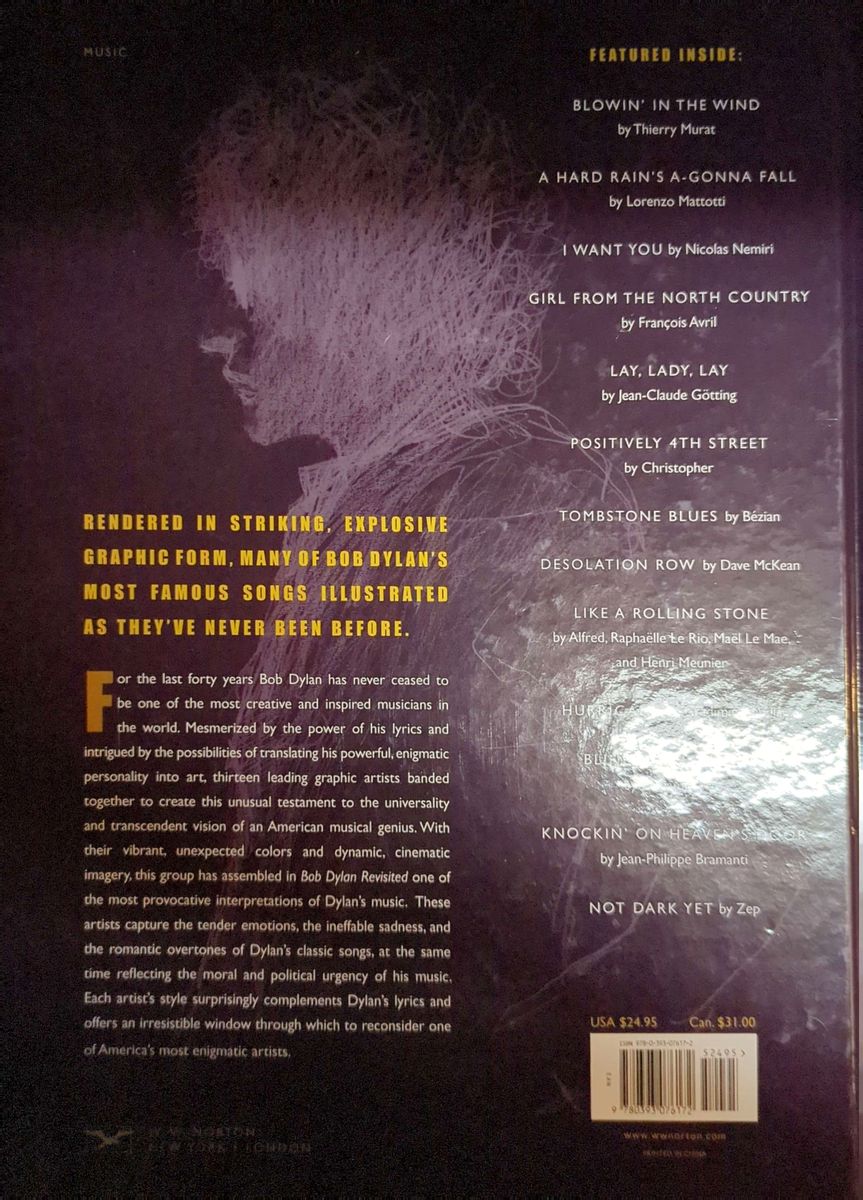 Bob Dylan - Bob Dylan Revisited: 13 Graphic Interpretations of Bob Dylan's Songs Hardcover Book (2009)