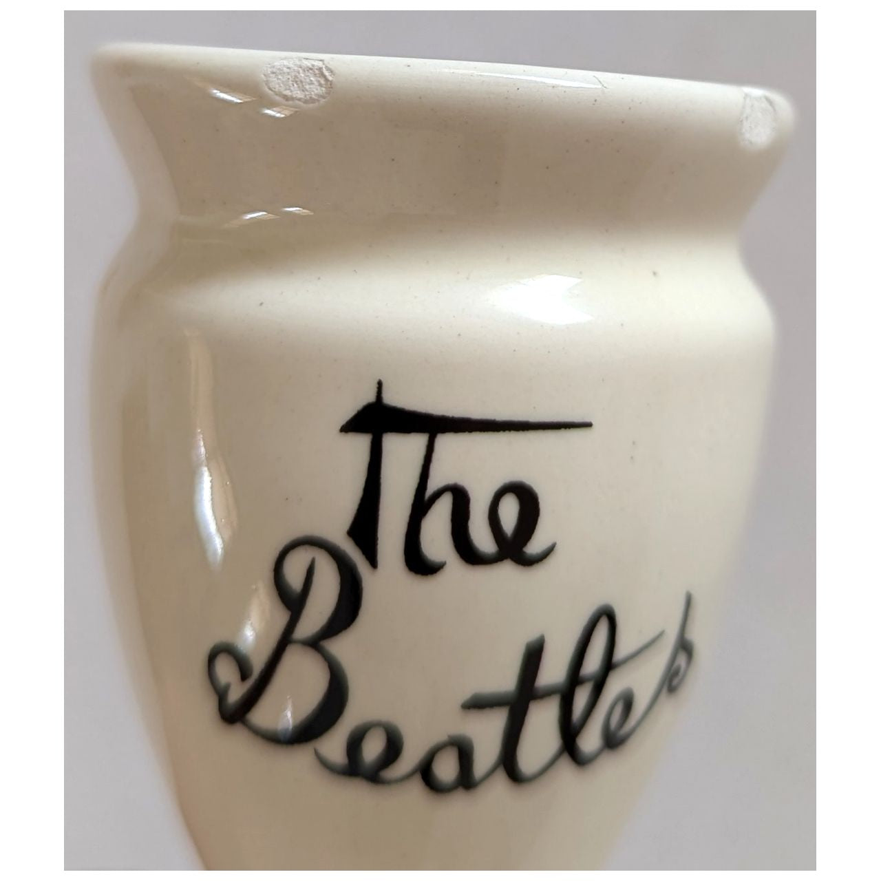 Beatles - Vintage 1980s Liverpool Pair Of Pottery Candlestick Holders (Used)