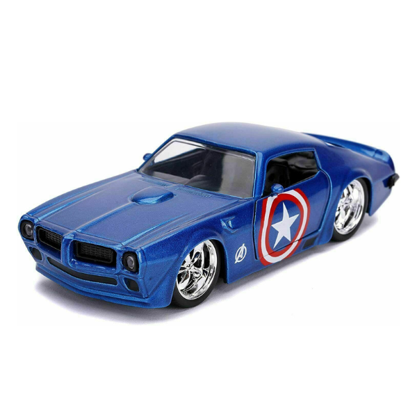 Captain America - 1:32 Captain America 1972 Pontiac Firebird Hollywood Ride Die Cast Car