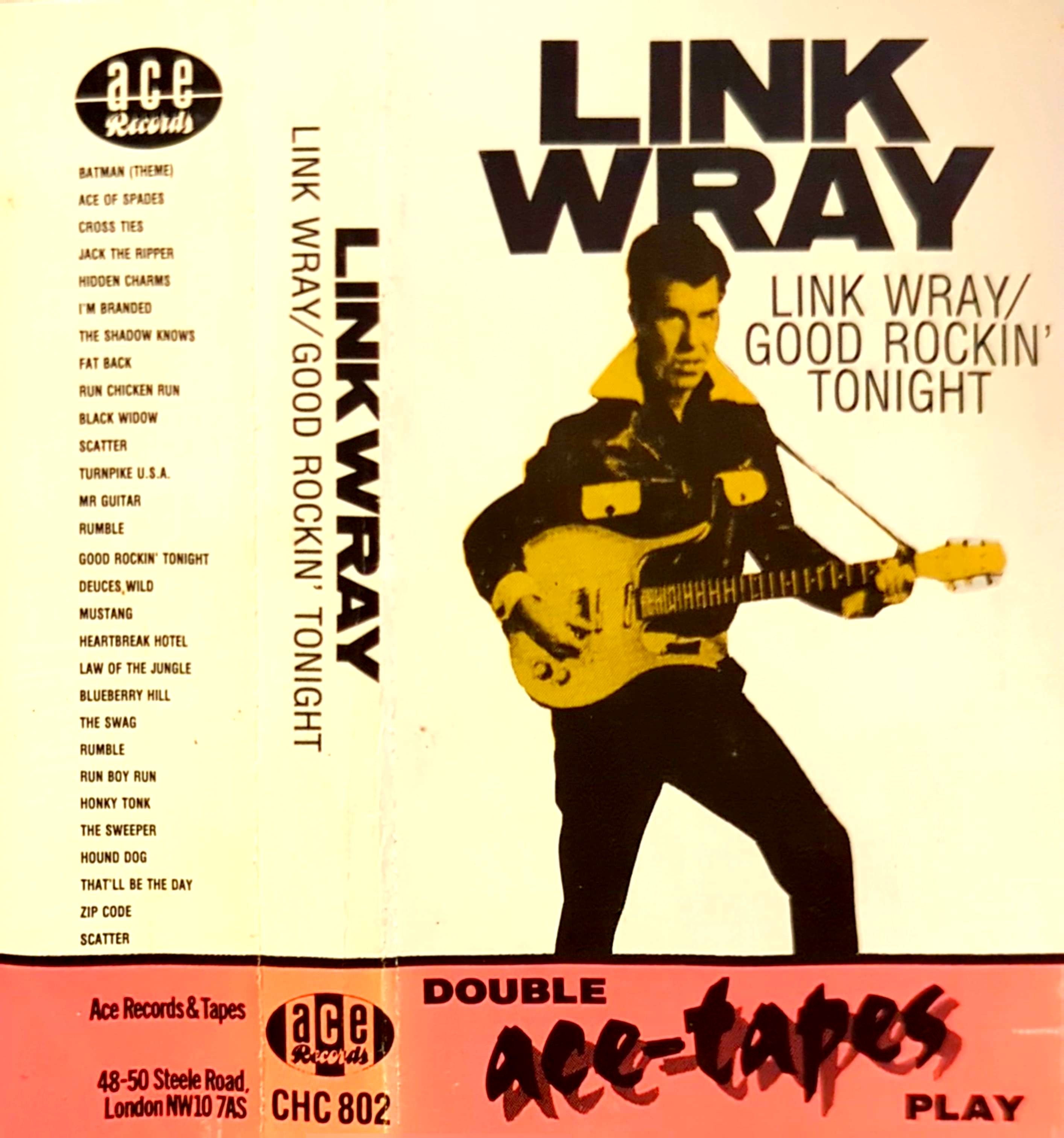 Link Wray - Link Wray/Good Rockin' Tonight Ace Tapes Double Play Cassette Tape