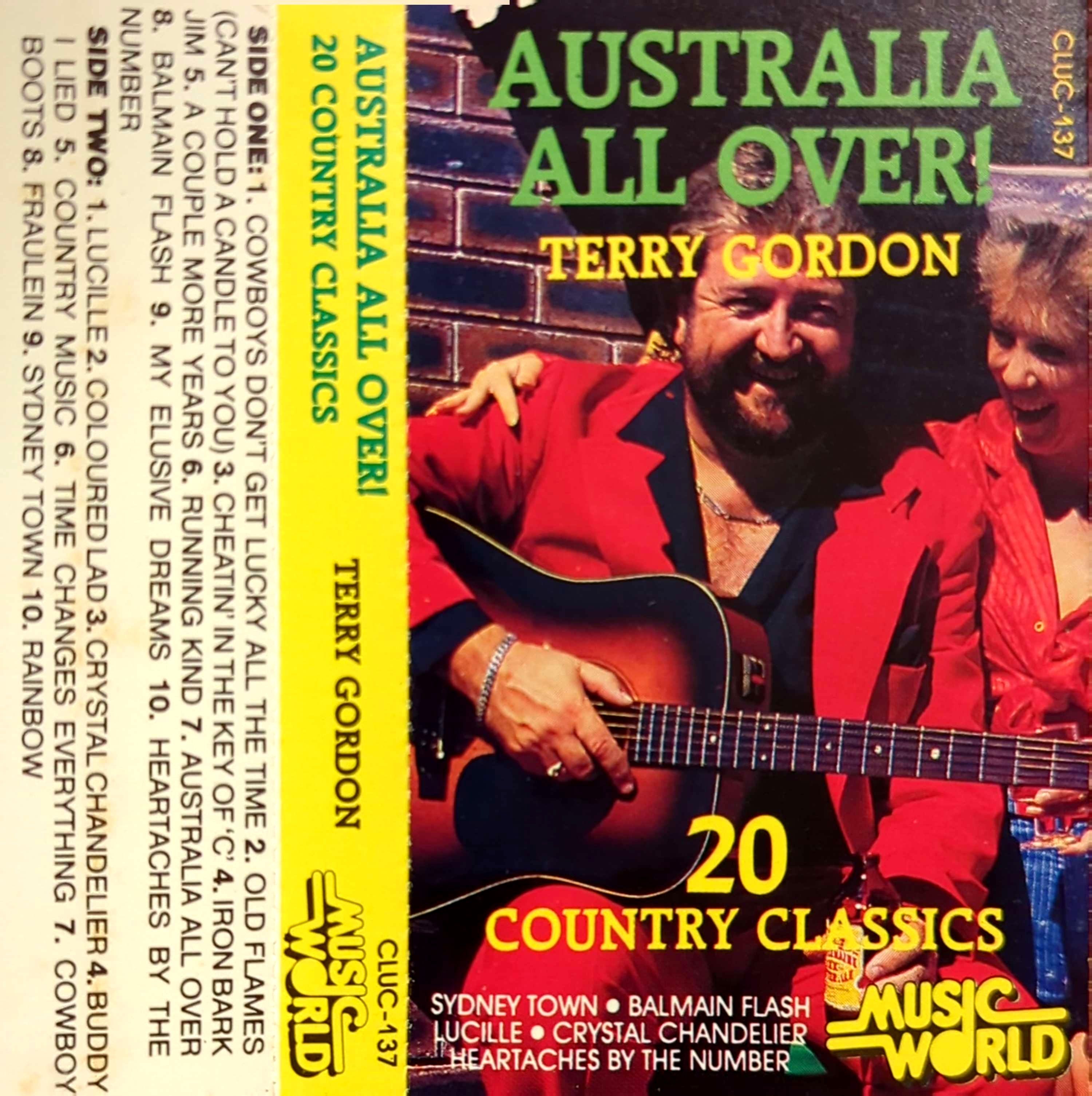 Terry Gordon - Australia All Over: 20 Country Classics Cassette Tape
