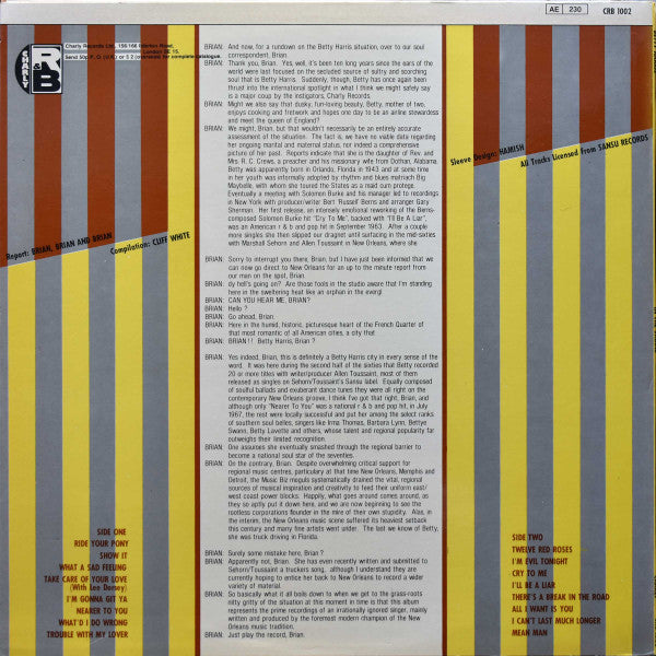 Betty Harris - In The Saddle Vinyl LP (Used)