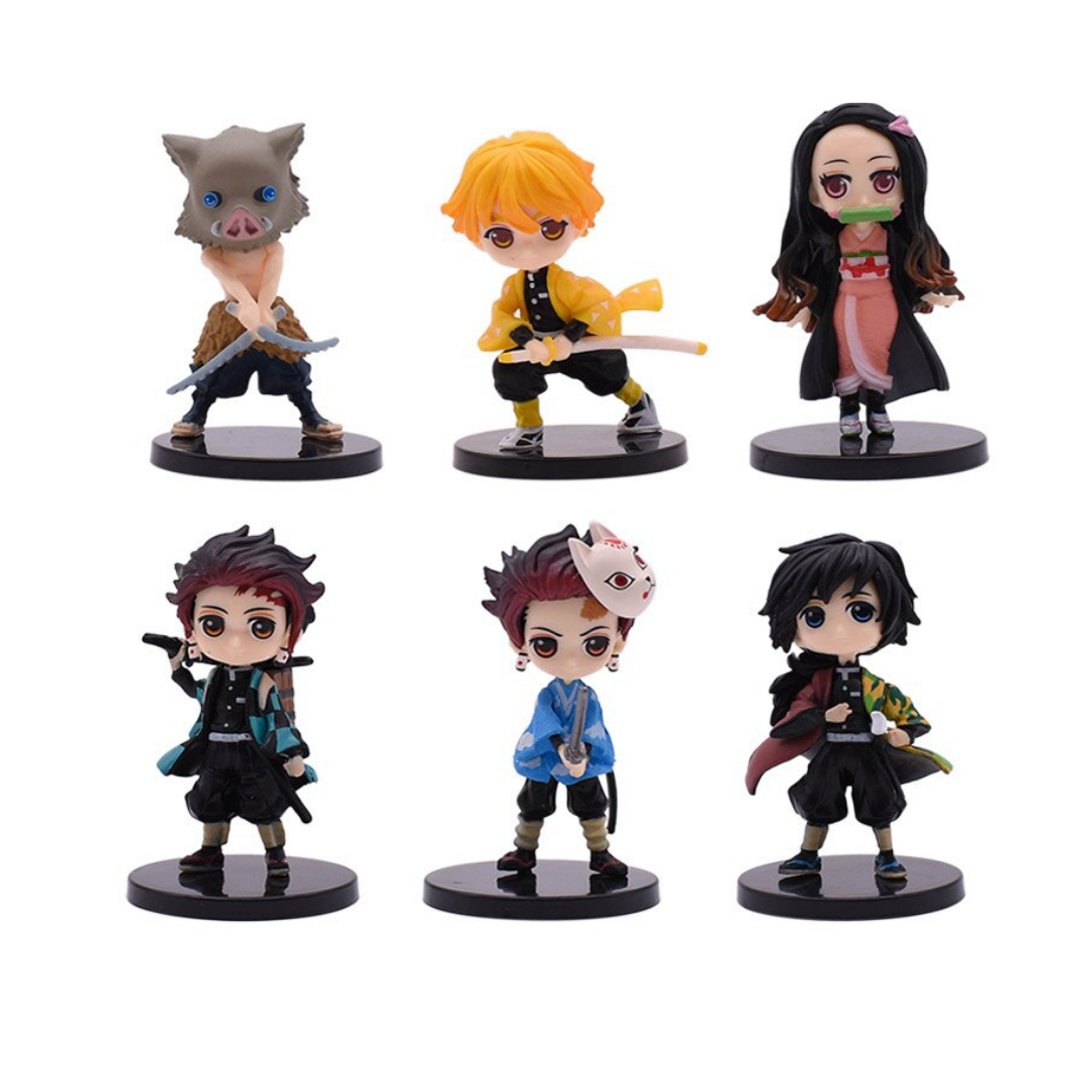 Demon Slayer - Set Of 6 Assorted 9cm Character Figure