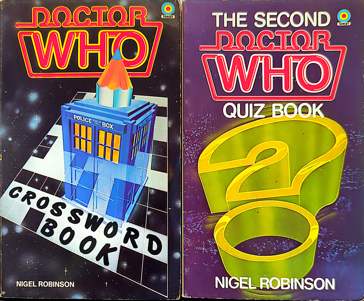 Doctor Who - 2 x 1980s Crossword/Quiz Books By Nigel Robinson