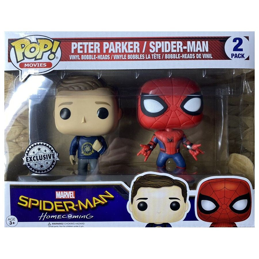 Spider-Man: Homecoming - Peter Parker & Spider-Man Suit Collectable Pop! Vinyl 2-Pack