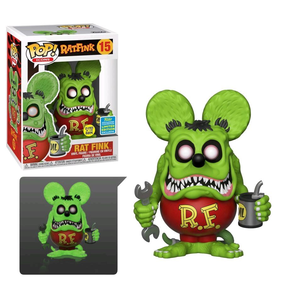 Rat Fink - Rat Fink Glow SDCC 2019 US Exclusive Collectable Pop! Vinyl #15