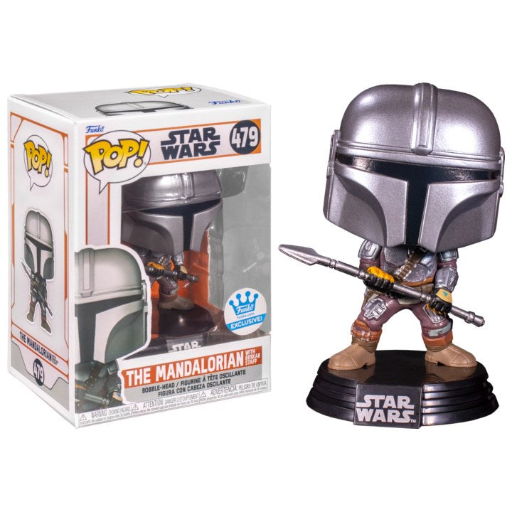 Star Wars: The Mandalorian - Mandalorian With Beskar Staff Collectable Pop! Vinyl