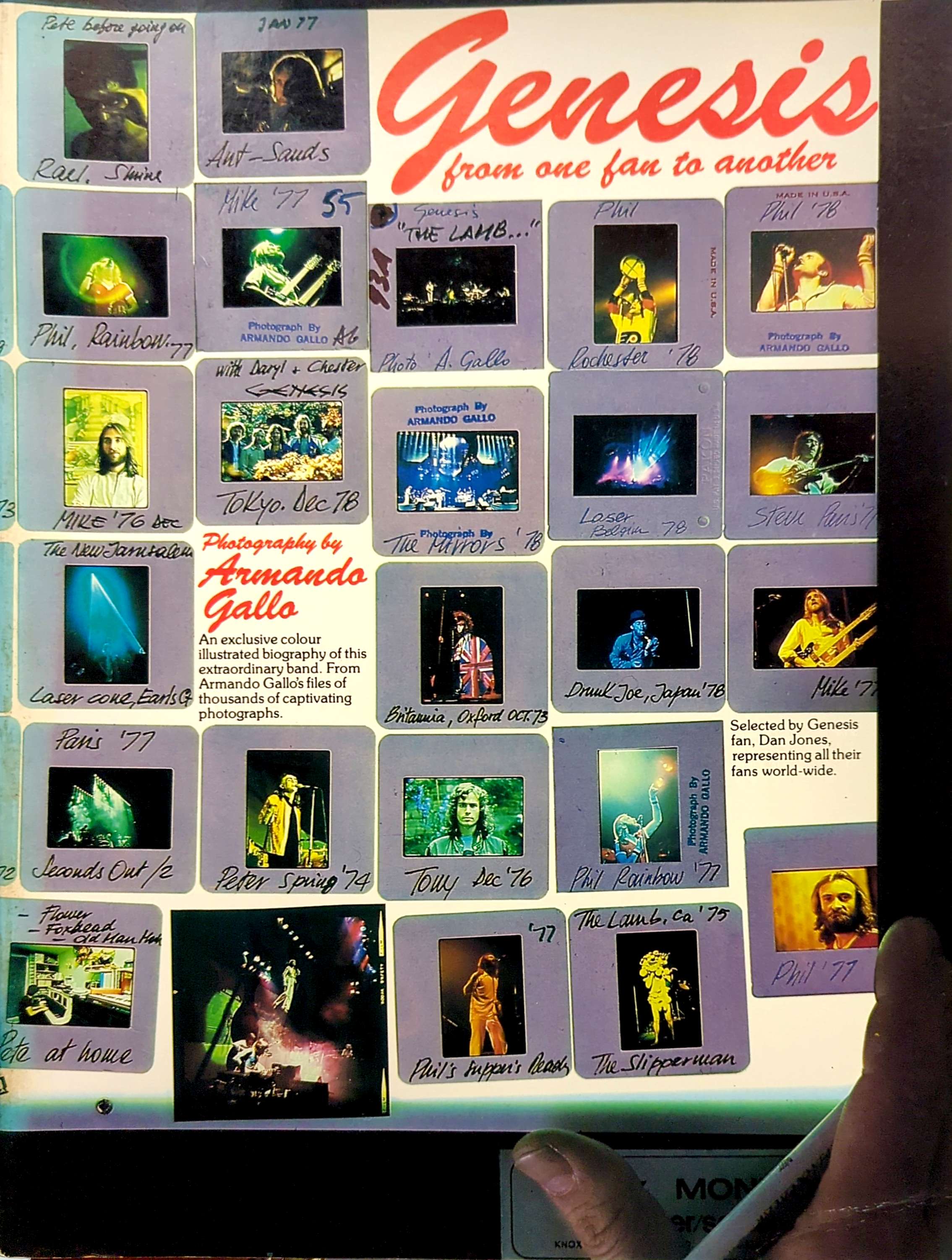 Armando Gallo - Genesis: From One Fan To Another Softcover Book (1984)