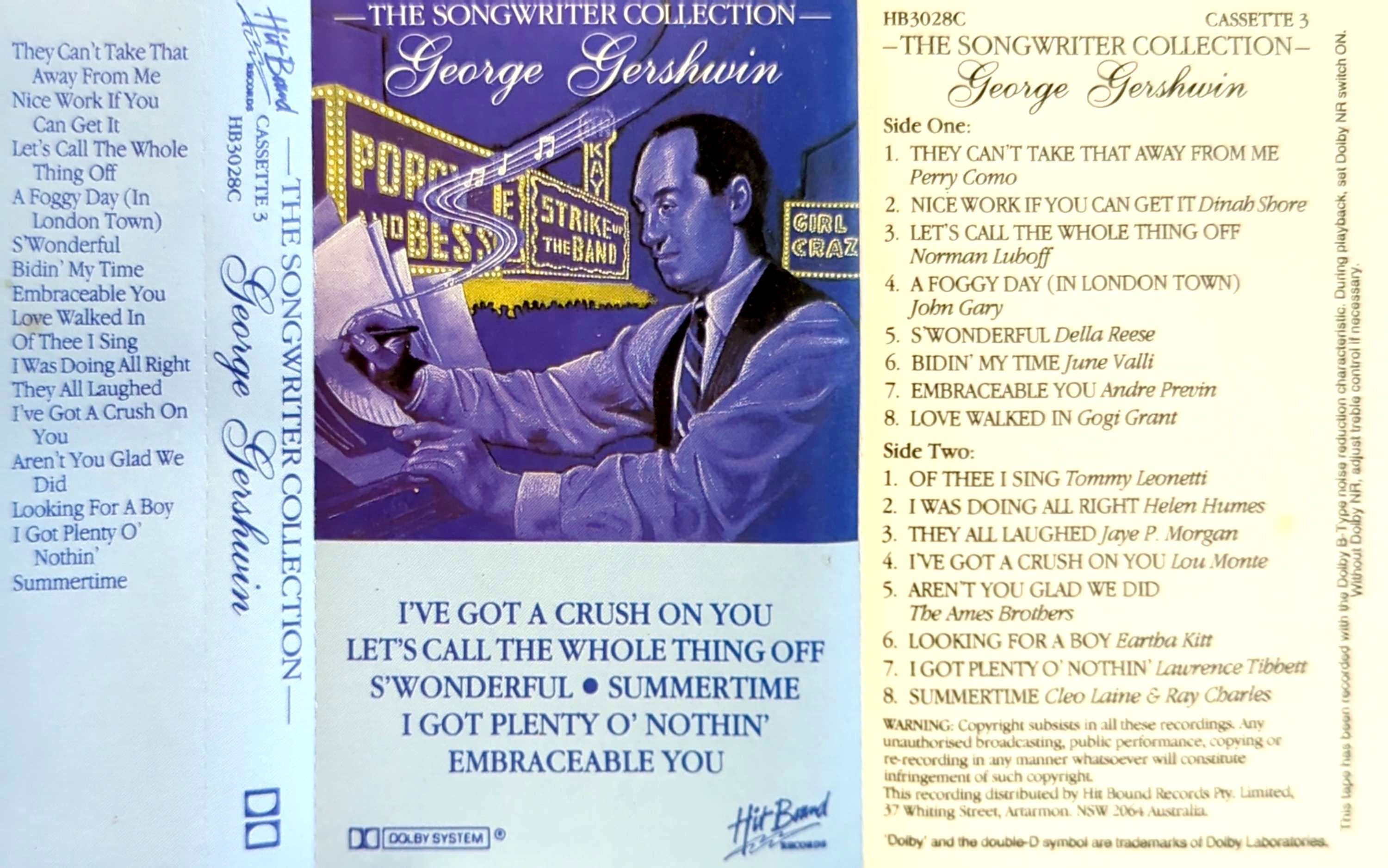 Various Artists - George Gershwin: The Songwriter Collection Cassette Tape