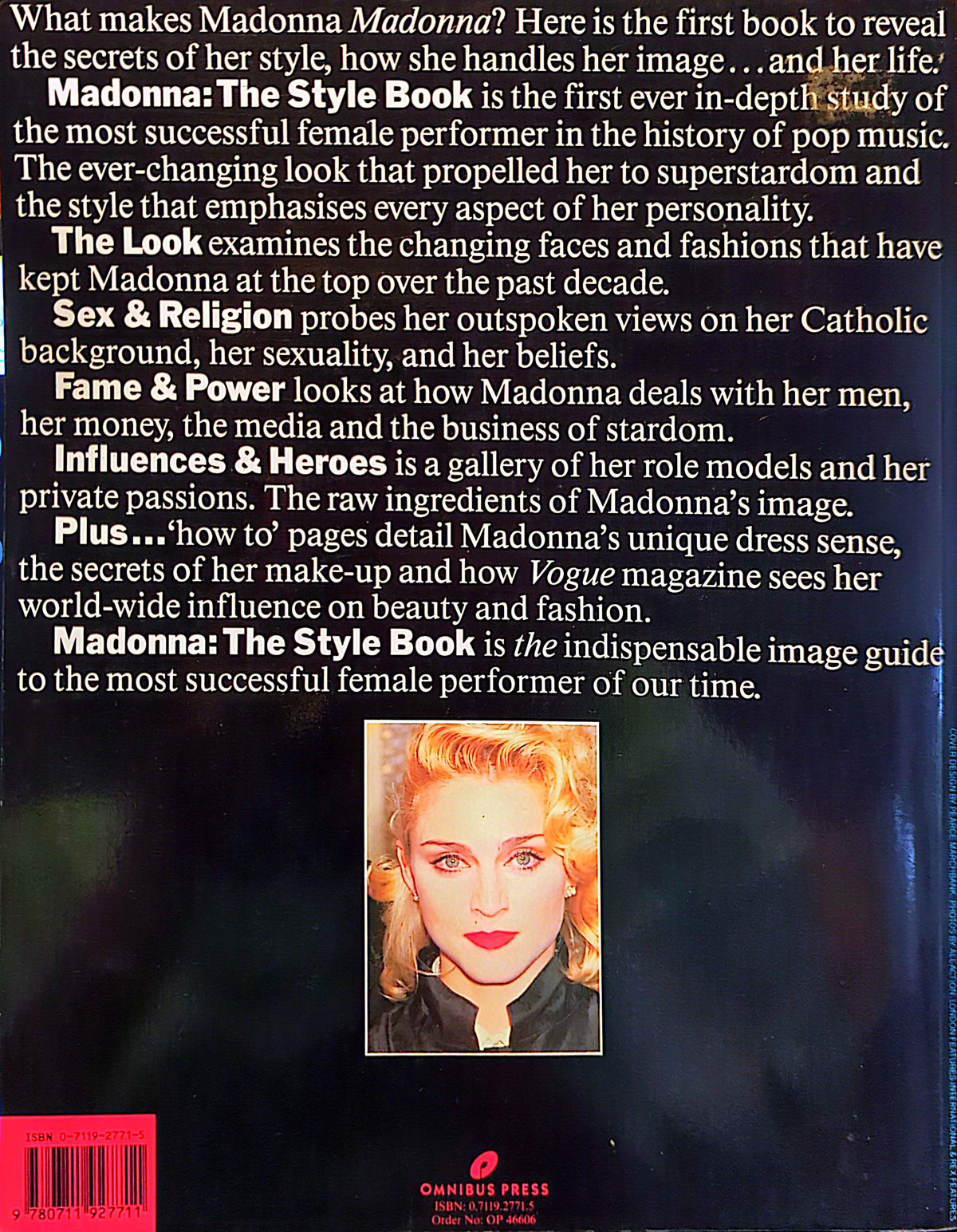 Madonna - The Style Book By Debbi Voller Book (1992)