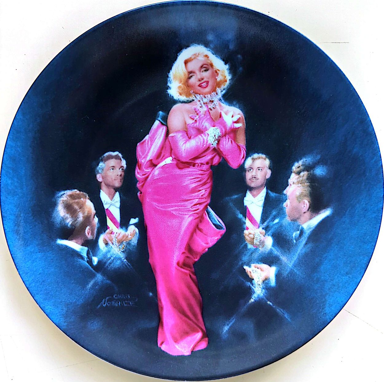 Marilyn Monroe - Vintage 1990 Delphi Sings Diamonds Are A Girl's Best Friend Plate #12797F + COA (No Box)