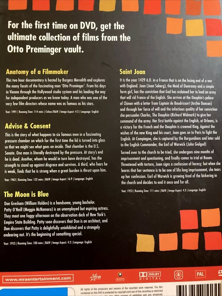 Otto Preminger - Collection 4DVD Boxset (New)