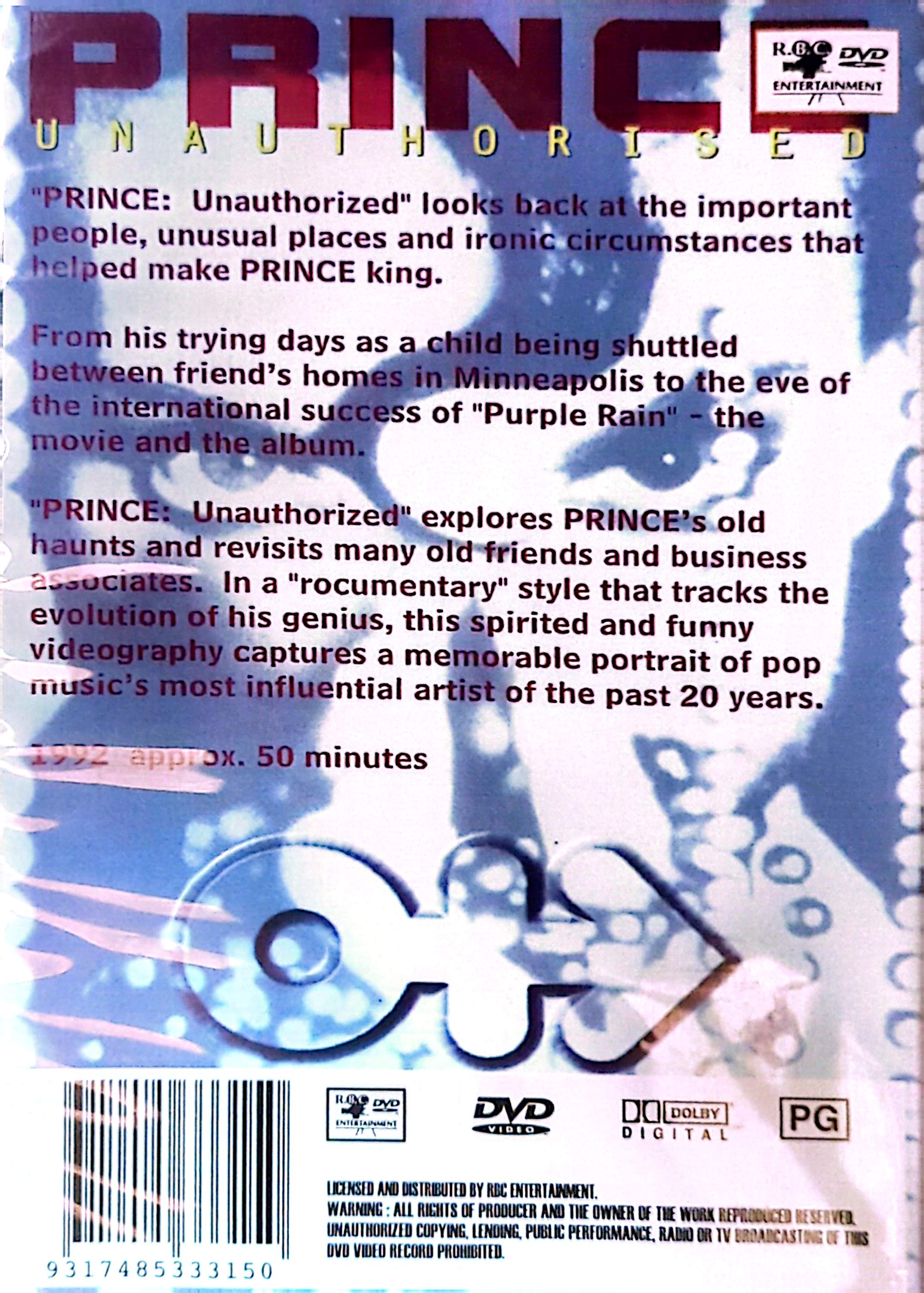 Prince - Unauthorised DVD