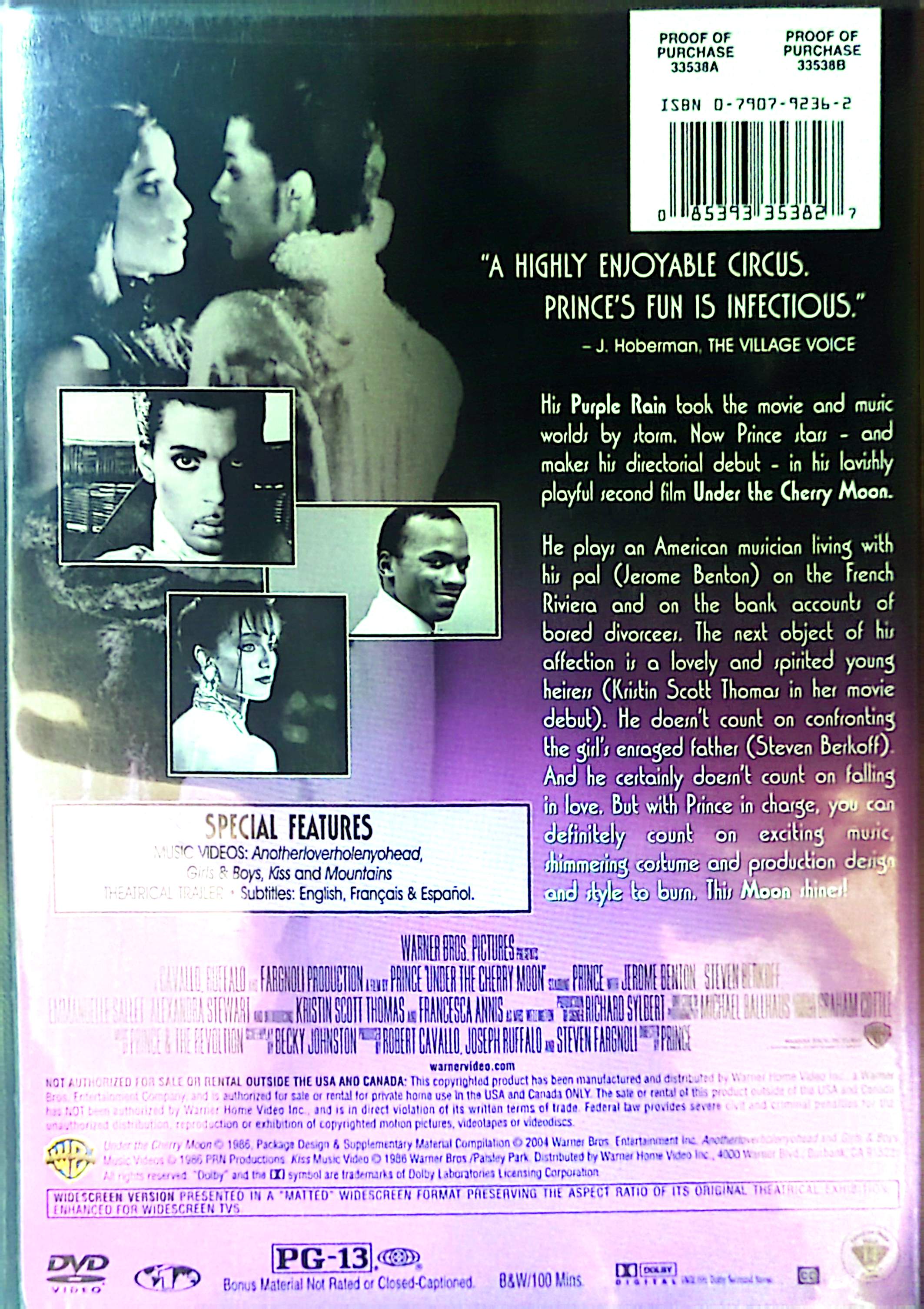 Prince - Under the Cherry Moon DVD