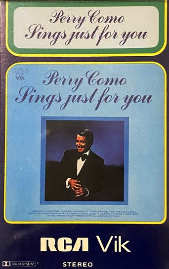 Perry Como - Sings Just For You Cassette Tape