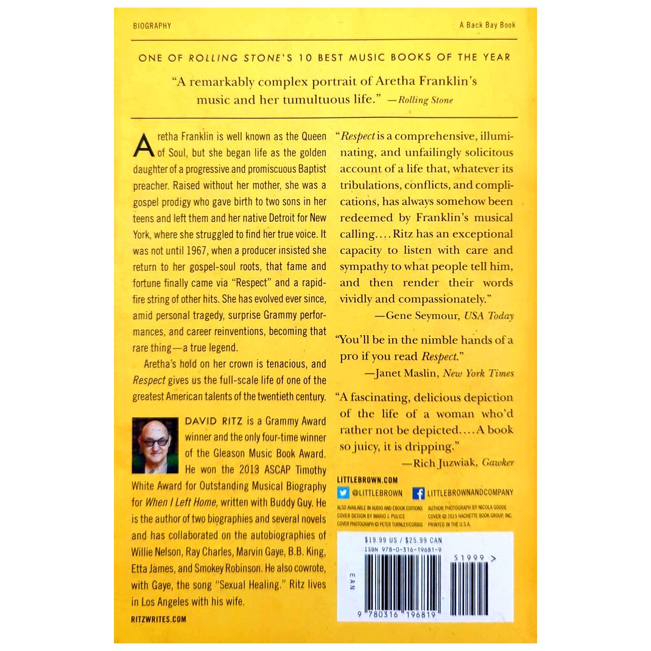 David Ritz - Respect: Life Of Aretha Franklin Paperback Book (2015)