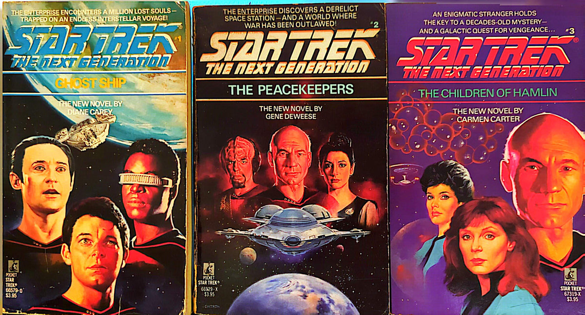 Star Trek - The Next Generation #1–3 – Ghost Ship / The Peacekeepers / The Children of Hamlin Paperback Books