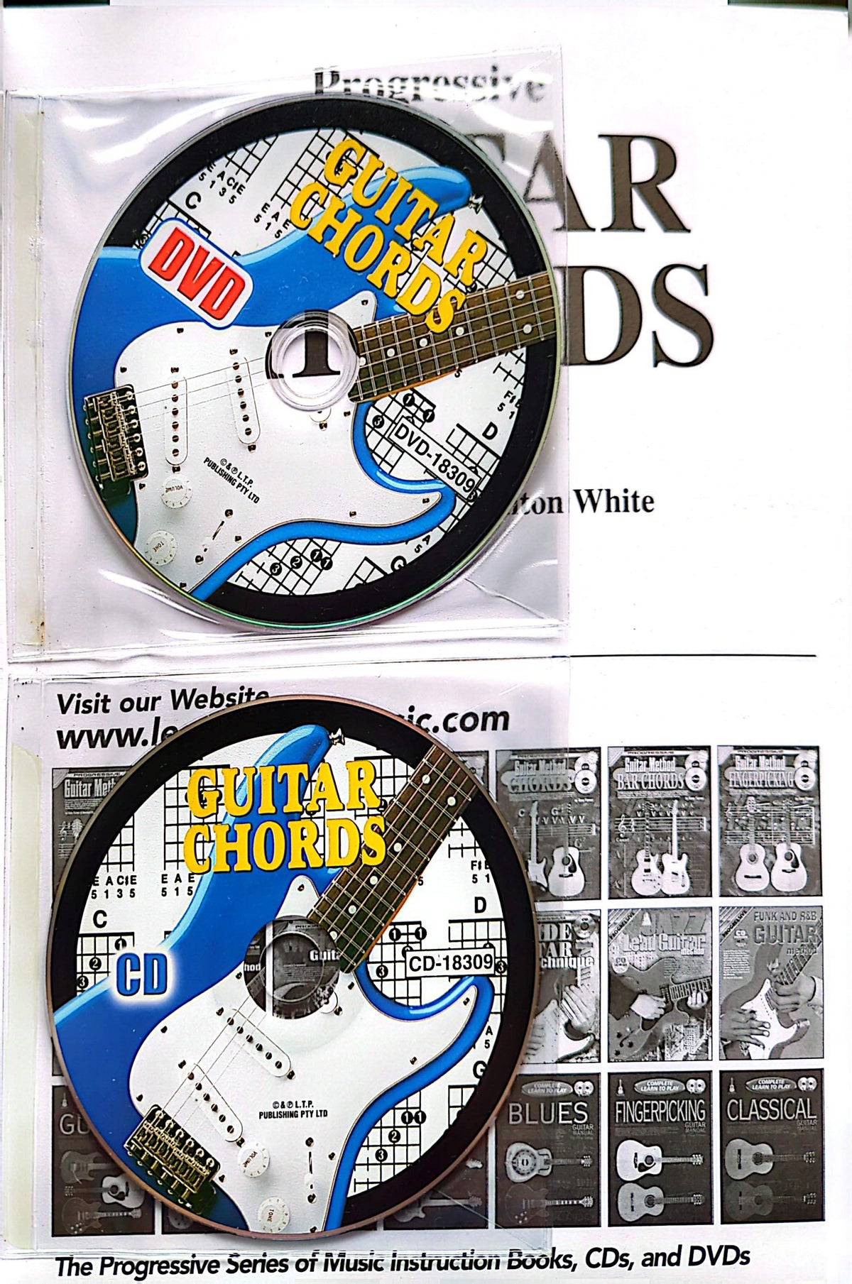 Progressive Guitar Chords By Gary Turner & Brenton White Softcover Book + CD + DVD + Poster (2011)