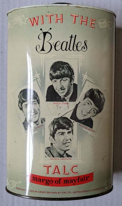 Beatles - 1960s With The Beatles Margo Of Mayfair Talc Talcum Powder Tin