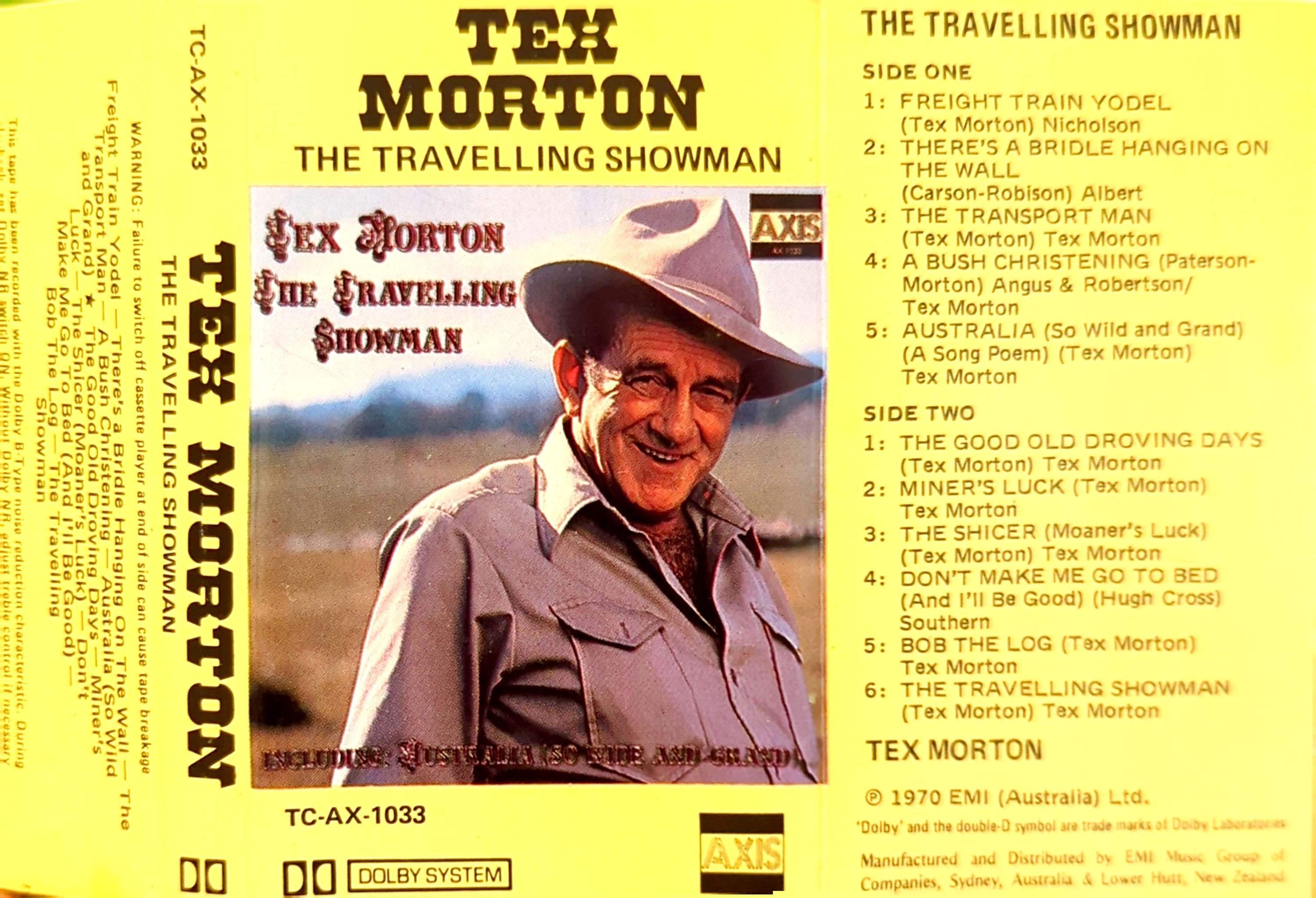 Tex Morton - The Travelling Showman Cassette Tape