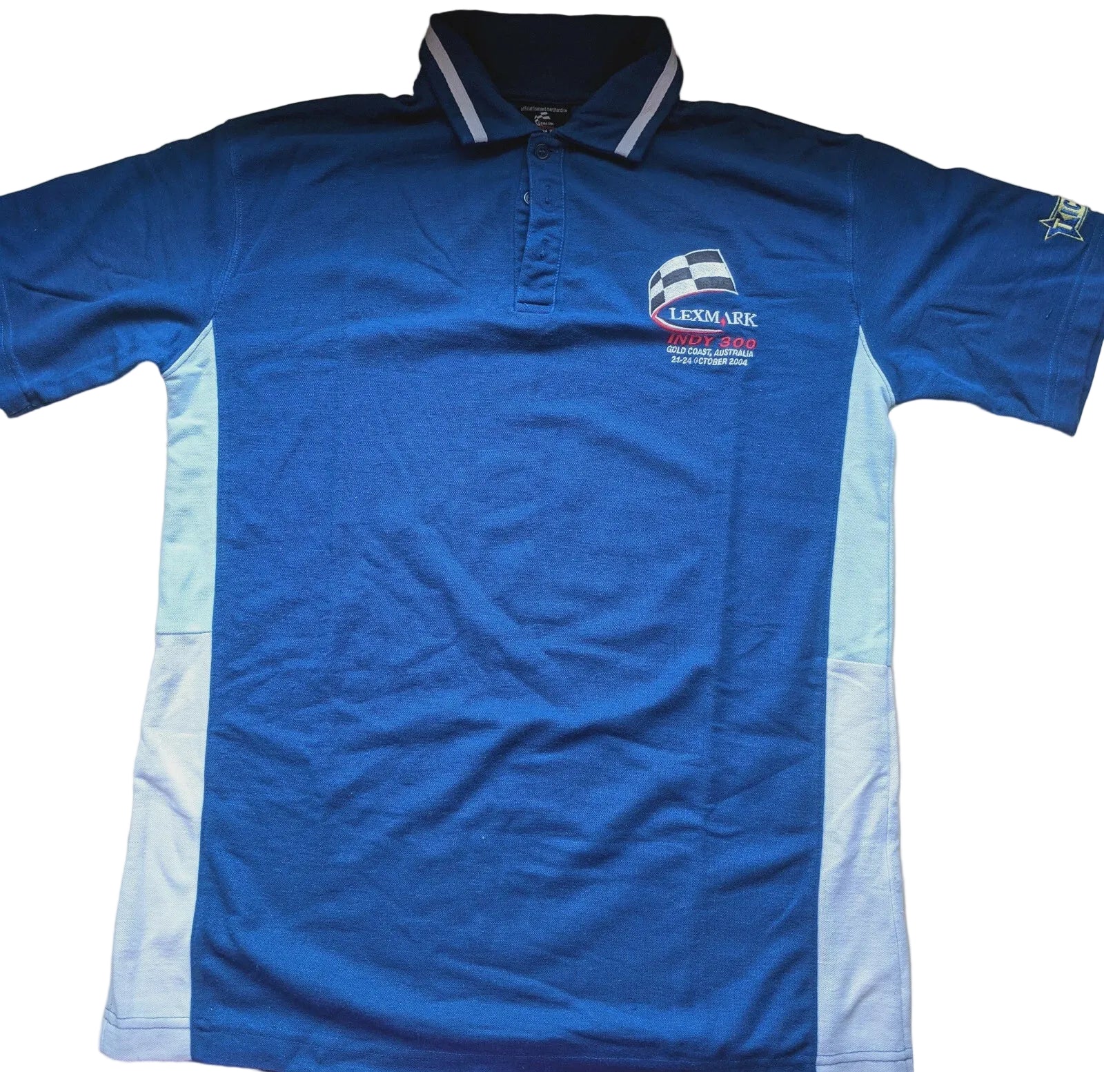 Lexmark Indy 300 - Gold Coast Australia 2004 Official Sponsor Polo Shirt Blue Size S
