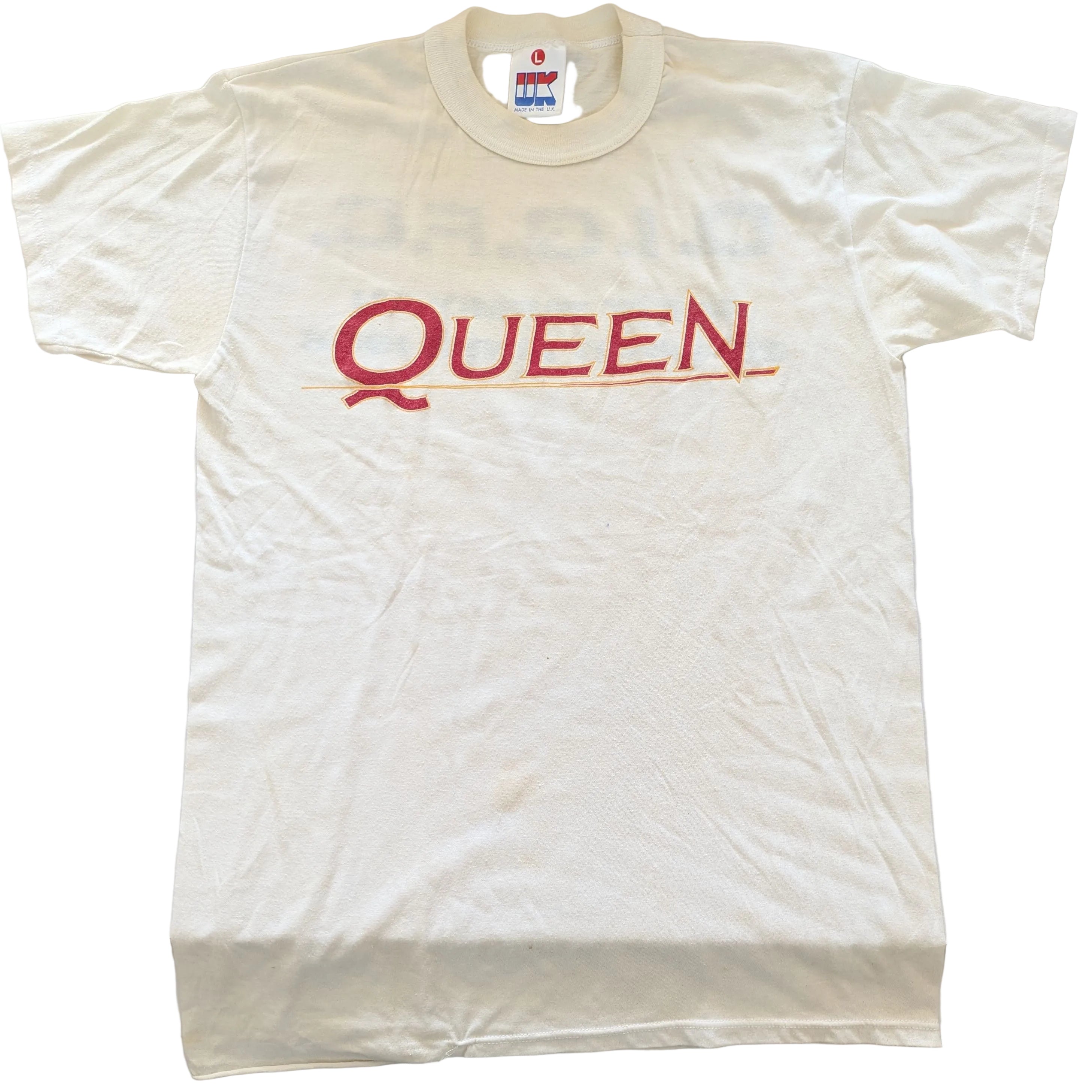 Queen - O.I.Q.F.C. 1986 Fan Club Convention Original Vintage T-Shirt White Size L