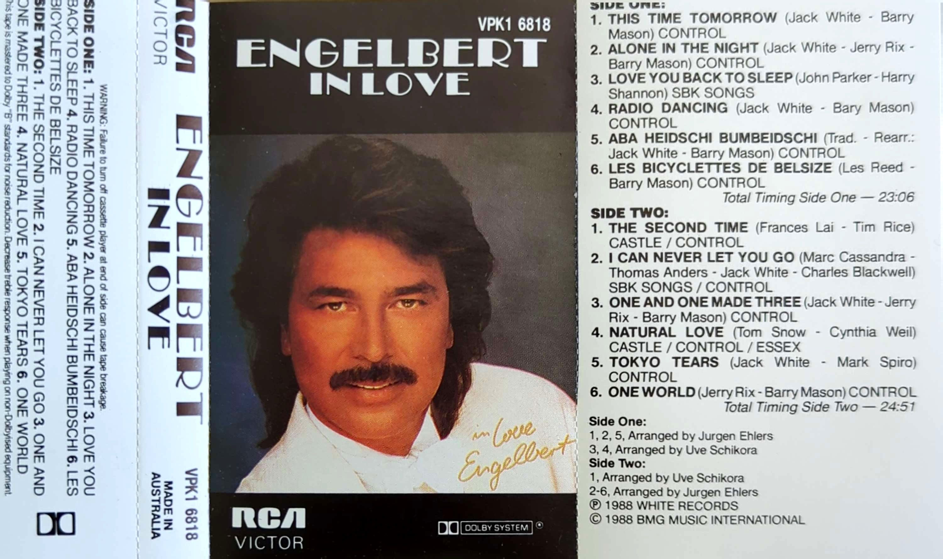 Engelbert Humperdink – Engelbert In Love Cassette Tape