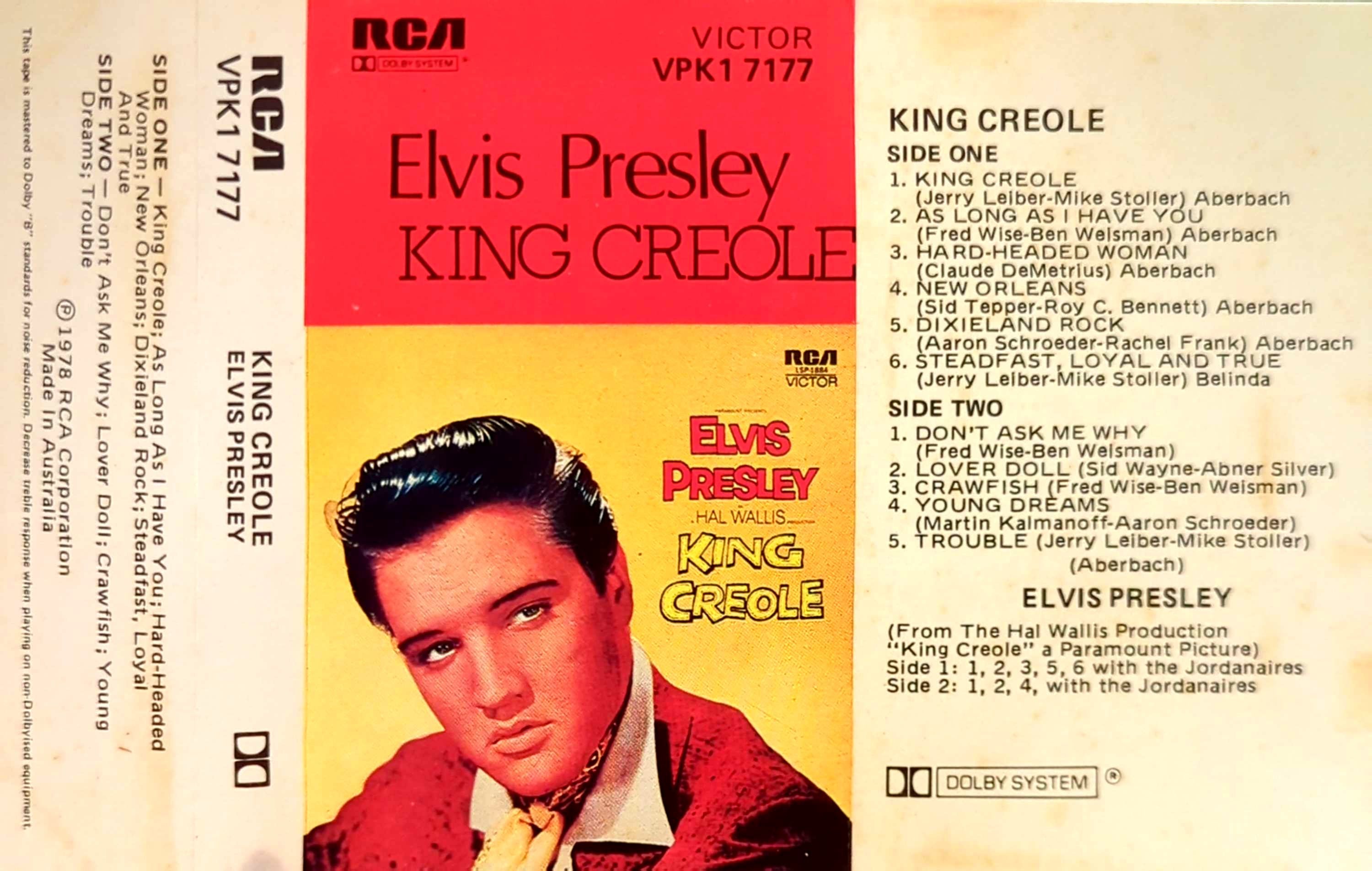 Elvis Presley - King Creole Cassette Tape
