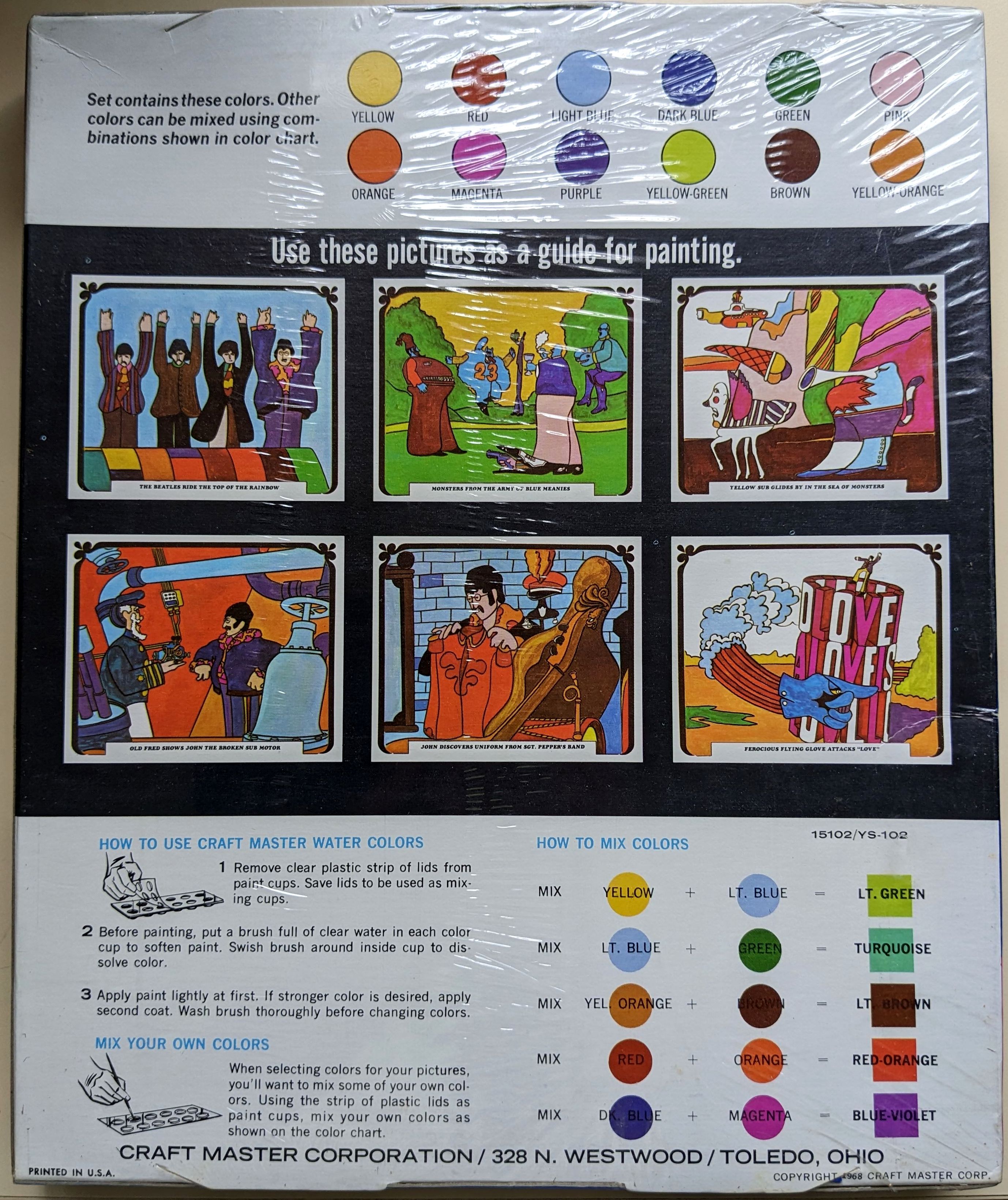 Beatles - Original 1968 Yellow Submarine Water Color Set